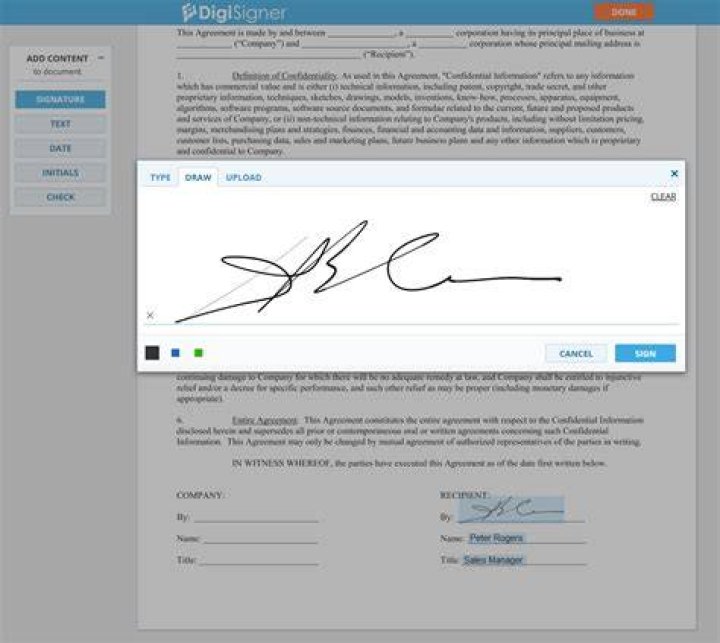 free pdf signature