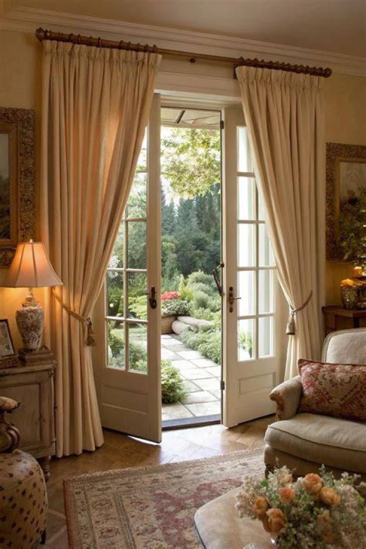 french door curtain ideas