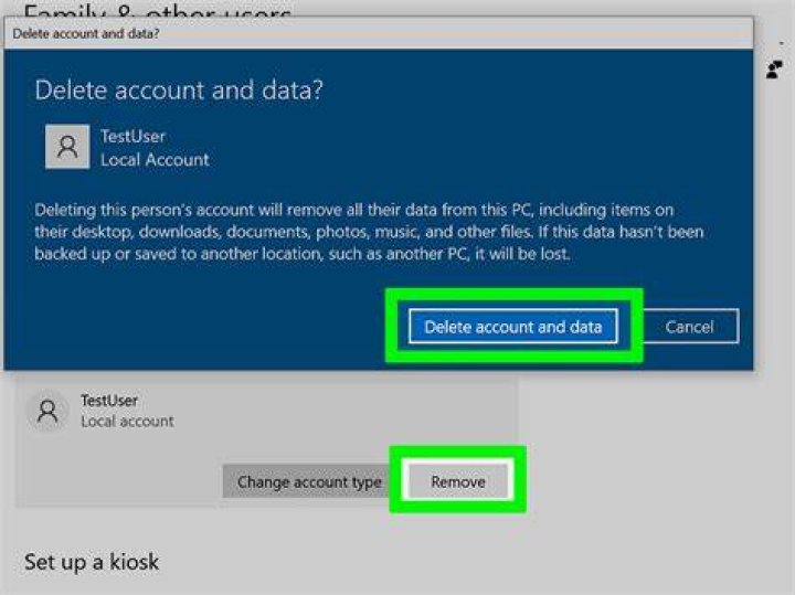 How I delete an account while using multiple accounts