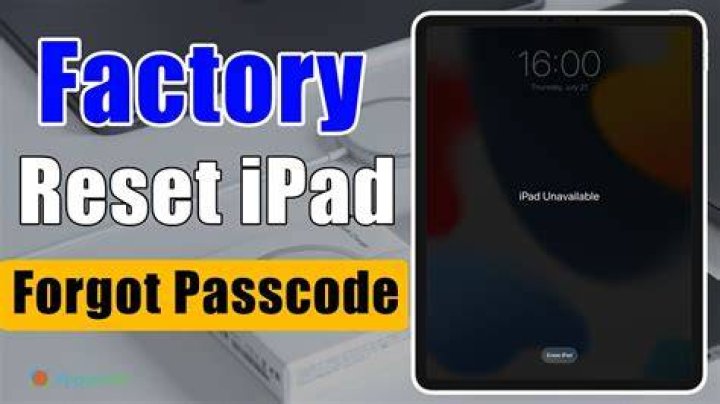 how to factory reset ipad without password